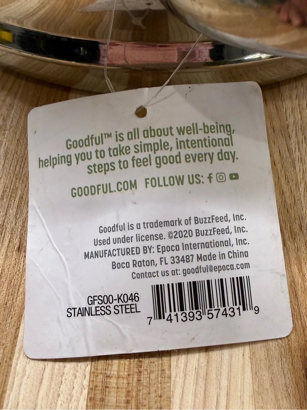 NWT Goodful Premium Stainless Steel Steamer Basket Insert 10” diameter, 3” high